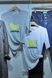 2016夏韩国东大门代购女装全棉T恤香蕉款LE.A正品圆领短袖潮同款