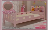 出口日本原单天然松木带护栏床头带书架儿童成人公寓卧室床包邮
