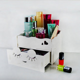 木制化妆品桌面抽屉式收纳盒办公桌上用品寝室宿舍置物架柜整理箱