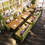 咖啡厅沙发 北欧西餐厅茶餐厅洽谈沙发 奶茶店甜品店沙发桌椅组合