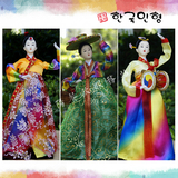 韩国传统民俗人偶娃娃料理烧烤店摆件朝鲜绢人家居装饰礼品工艺品
