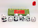 无锡惠山泥人 民族 地区特色纯手工艺品旅游纪念 小熊猫 带包装盒
