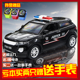 警车消防车救护车路虎宝马X6合金回力小汽车玩具模型仿真特价包邮