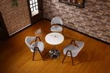 创意阳台桌椅 咖啡厅洽谈桌椅组合 钢化玻璃圆桌 休闲小户型餐桌