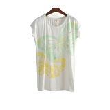尚系列夏新品牌女装折扣撤柜剪标正品 亮片中长款T恤5B0443