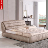 布艺床小户型布床可拆洗婚床北欧现代简约时尚卧室软床1.8米双人