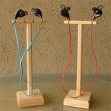 创意实木运动蓝牙耳机展示架耳机展示架耳塞架