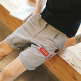 2016夏季新款男士宽松休闲短裤男士韩版袖标设计五分的裤子潮男