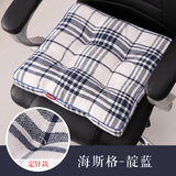 日式棉麻坐垫 四季亚麻餐椅垫子办公室日式格子地板垫榻榻米垫