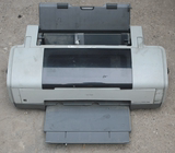 喷头有毛病的1390打印机,有点堵头,二手EPSON1390,旧A3彩色打印机