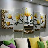 客厅装饰画现代简约沙发背景墙画花卉挂画卧室壁画餐厅墙画浮雕画