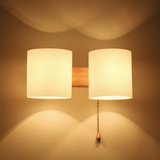 现代简约木艺日式韩式楼梯玄关过道墙壁卧室床头灯玻璃实木壁灯