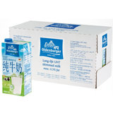 包邮 德国欧德堡超高温处理脱脂纯牛奶进口食品盒装1L *12盒