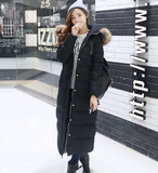 2016冬季新款修身长款棉衣女装大毛领加厚羽绒棉服韩版棉袄外套