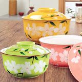 日式泡面碗带盖陶瓷大号创意汤碗大碗家用拉面碗学生饭碗微波炉