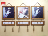 实木个性实用简约立体创意礼品结婚影楼衣帽钩相框工艺组合照片墙