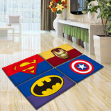 英雄超人钢铁侠美国队长法兰绒地毯门口卧室厨房客厅浴室防滑地垫