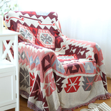 美式乡村波西米亚异域加厚纯棉全棉线毯 地毯 沙发毯 钢琴盖毯