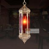 玛格诺恩全铜灯彩色玻璃小吊灯阿拉伯风格会所足浴摩洛哥风格吊灯