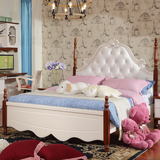 欧式床双人床美式床实木床 地中海橡木床1.8米法式床现代婚床