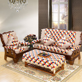 可拆洗沙发垫冬季实木坐垫带靠背连体高密度红木厚垫子木头椅垫冬