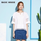 爆款￼Basic House/百家好专柜正品夏季新品韩版时尚简约衬衫