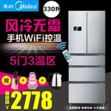 新款美的多门冰箱Midea/美的 BCD-330WTV/372WTV风冷无霜正品包邮