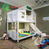 乐居贝贝创意儿童家具上下床高低床子母双层床 实木儿童床树屋床