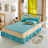 全棉印花AB版卡通动漫床单床垫罩单件单层床罩床裙纯棉1.5 1.8m米