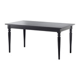 宜家IKEA专业代购    英格托 伸缩型餐桌, 黑色   餐桌