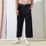 MIXSEVEN原创设计 2016男装复古英伦 全棉双嵌线袋设计中腰阔腿裤