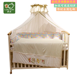 拉比床婴儿床正品欧式实木多功能宝宝游戏床新生儿床便携儿童小床