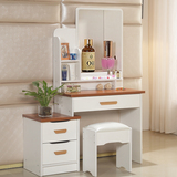 实木梳妆台卧室小户型现代简约伸缩化妆桌板式组装梳张台迷你家具