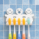 韩国创意浴室吸壁式牙刷架吸盘式情侣牙刷挂架卫生间卡通刷牙架子