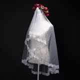 水舞新娘头纱婚纱新款韩式3米头纱超长拖尾头纱结婚蕾丝长款R0142