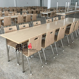 厂家直销不锈钢餐桌椅食堂餐桌椅员工餐桌学生餐桌分体餐桌批发