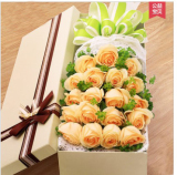 19朵情人节红玫瑰鲜花礼盒桂林鲜花店市区临桂八里街免费配送特价