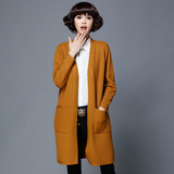 2016秋冬季大码女装韩版宽松针织毛衣开衫长袖中长款显瘦披肩外套