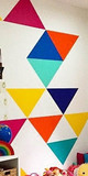特价PVC图案儿童房现代几何平面定制个性背景三角形家饰墙贴