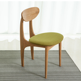 北欧餐厅实木休闲餐椅橡木简约布艺家用靠背咖啡厅创意设计蝴蝶椅