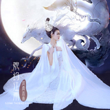 2016新品影视女古装青丘狐传说娜扎同款白色演出仙女服装 陶恒
