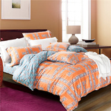人人家纺全棉四件套春夏床上用品被套床单安索特欧美风双色两面用