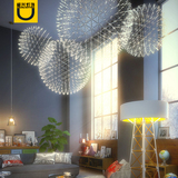 不锈钢圆球铁艺吊灯客厅灯后现代餐厅创意酒店大堂火花球艺术吊灯
