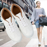 夏季新款小白鞋系带透气休闲平底鞋韩版运动鞋女板鞋学生单鞋女鞋