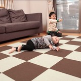 日本进口SANKO 拼接地垫防滑地毯儿童爬行垫厨房浴室防水地垫门垫