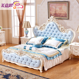 美嘉思欧式床1.8米 法式新古典双人雕花床 卧室描金奢华公主床