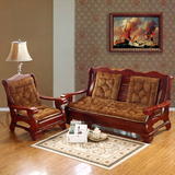 冬季实木沙发坐垫红木春秋椅子长椅垫家具毛绒垫子纯色厚木质座垫