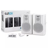 EARSON/耳神 ER-1008C木质2.0书架音箱 低音炮 白色有源音箱