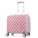 特价出差旅游专用小号登机旅行箱女款波点铝框拉杆箱18寸pc行李箱