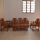 特价全实木沙发茶几组合 宫廷沙发椅太师椅 中式明清仿古榆木家具